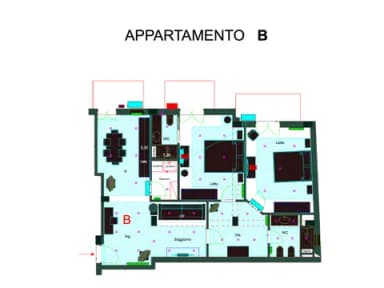 Ampio Trilocale Rifinito arredato Moderno in Residence zona Reggia - foto 17